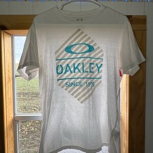 Oakley White and Blue Graphic Tee